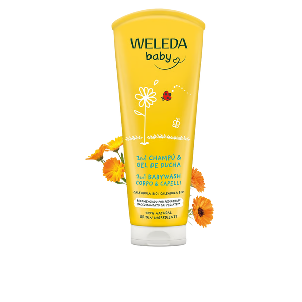 2 em 1 Champô & Gel de Duche de Calêndula - 200 ml - Weleda Baby