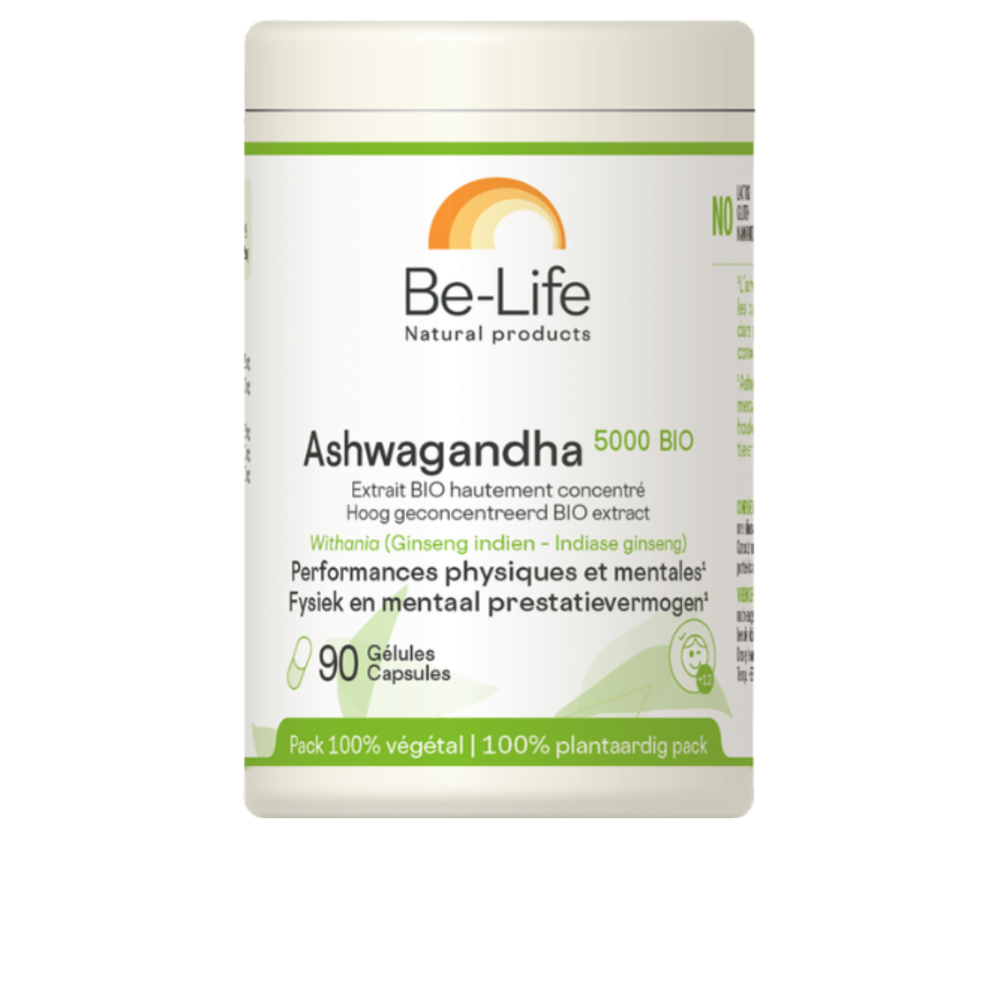 Ashwagandha 5000 Bio - 90 cápsulas - Be-Life