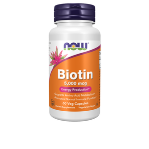 Biotina 5,000 mcg - 60 cápsulas vegetais - Now