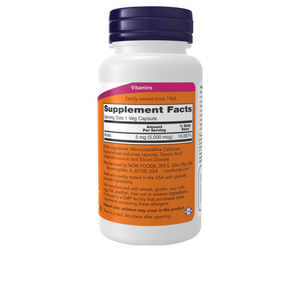 Biotina 5,000 mcg - 60 cápsulas vegetais - Now