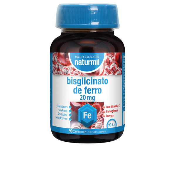 Bisglicinato de Ferro 20 mg - 90 comprimidos - Naturmil