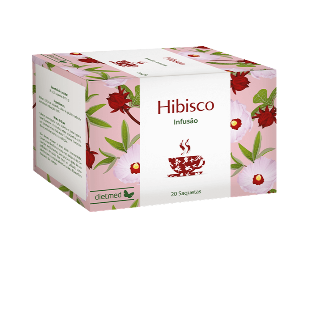 Chá Hibisco - 20 saquetas - Dietmed