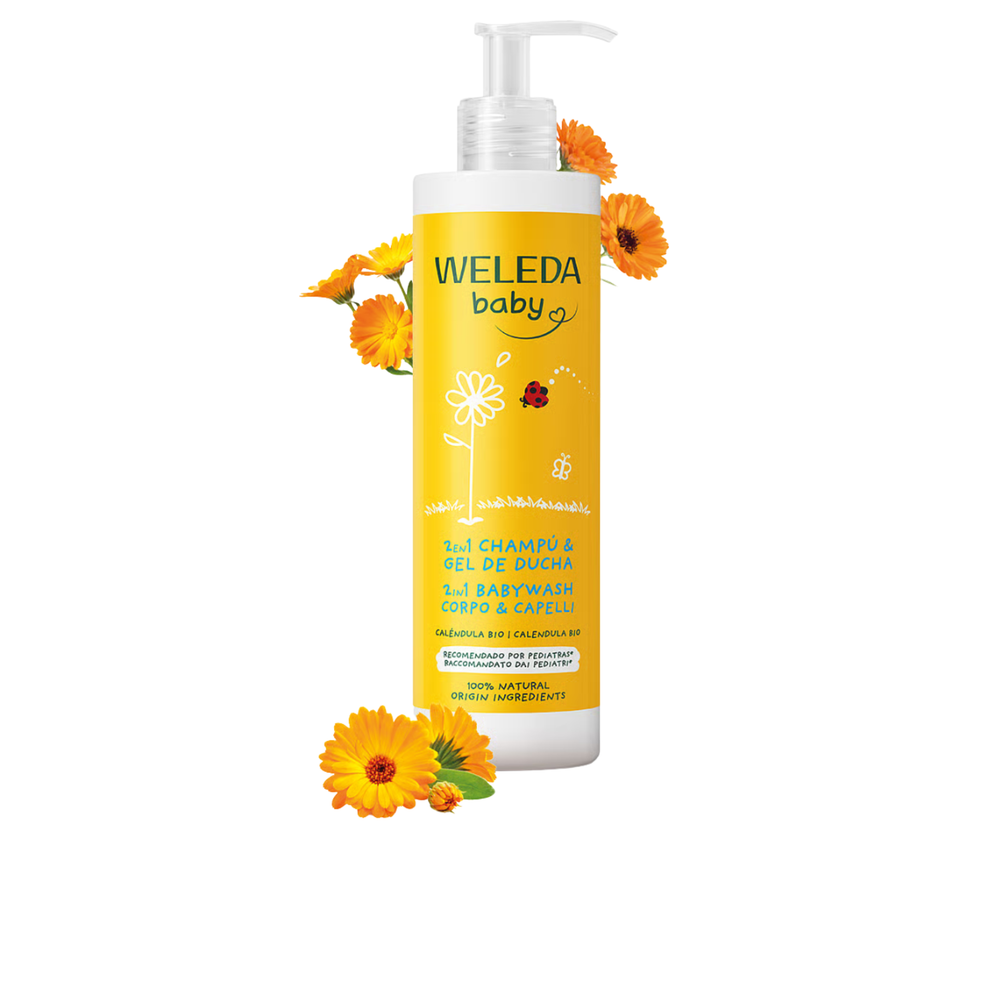 2 em 1 Champô & Gel de Duche de Calêndula - 400 ml - Weleda Baby