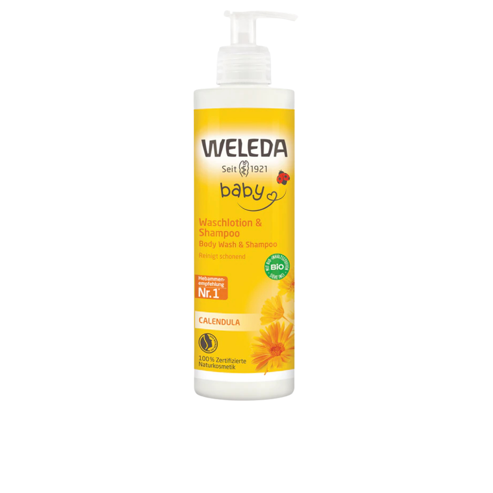 2 em 1 Champô & Gel de Duche de Calêndula - 400 ml - Weleda Baby