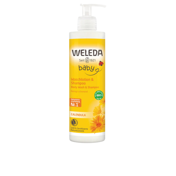 2 em 1 Champô & Gel de Duche de Calêndula - 400 ml - Weleda Baby