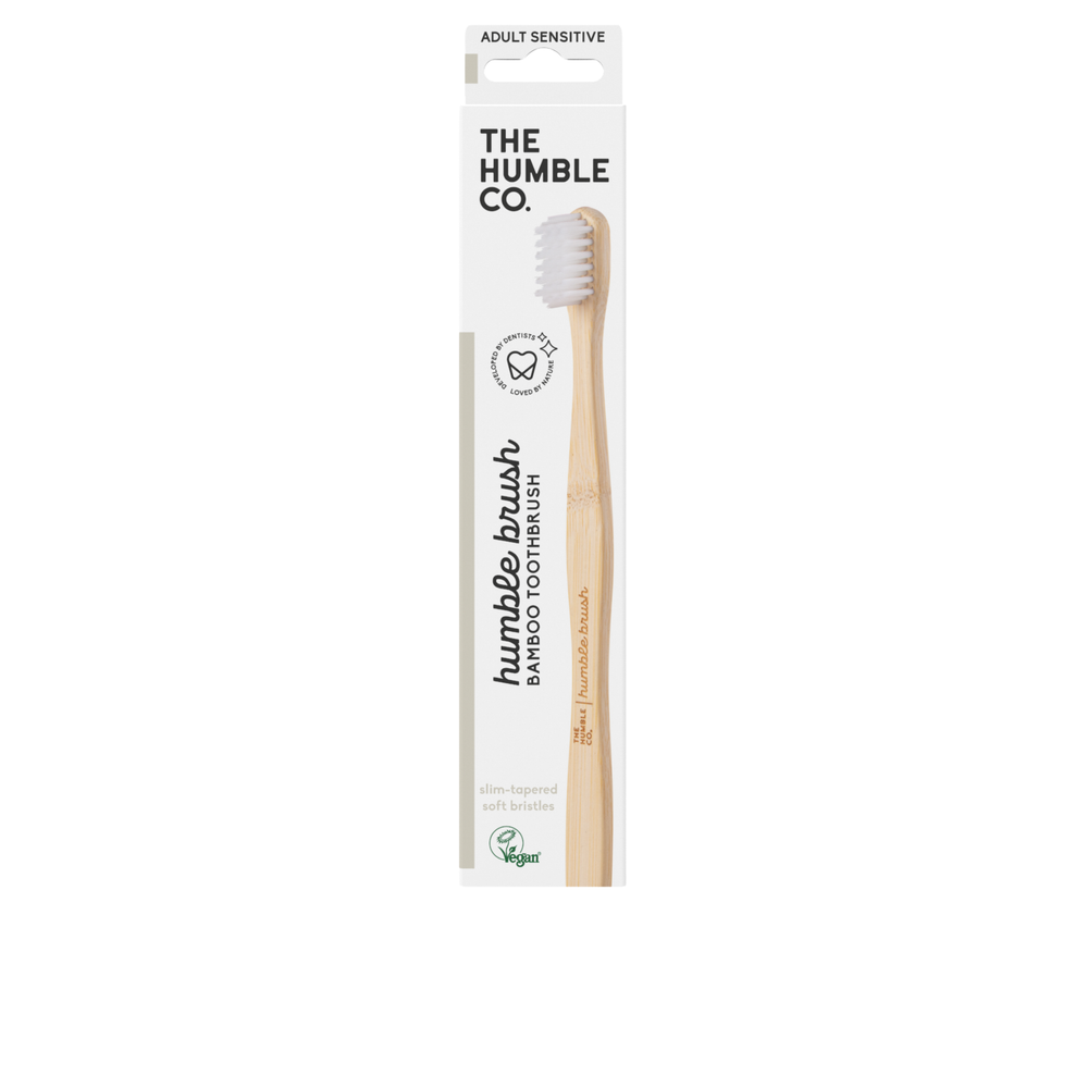 Escova Dentes Bambu Adulto Sensitive - Branco - The Humble Co.