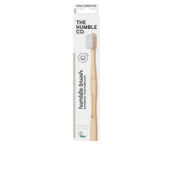Escova Dentes Bambu Adulto Sensitive - Branco - The Humble Co.