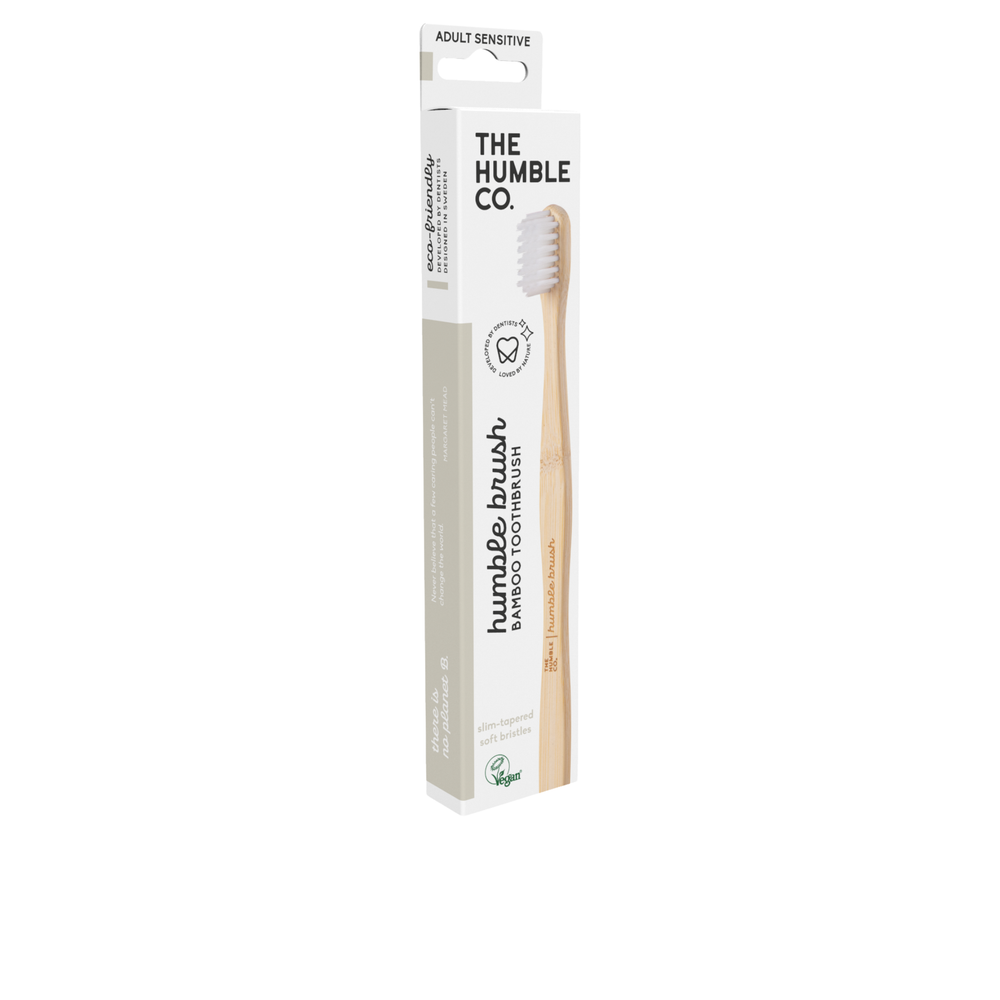 Escova Dentes Bambu Adulto Sensitive - Branco - The Humble Co.