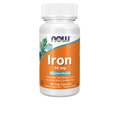 Ferro - Iron - 18 mg - 120 cápsulas vegetais - Now
