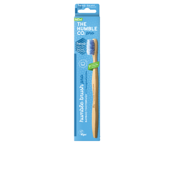 Escova de Dentes Pro Hexatech Cerdas Espiral Adulto - Azul Suave - The Humble Co.