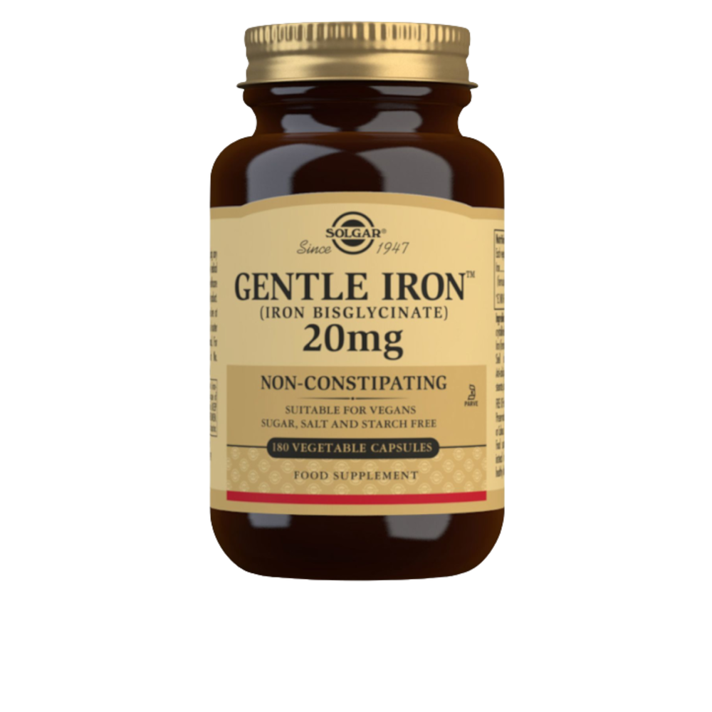 Gentle Iron 20MG - 180 cápsulas vegetais - Solgar