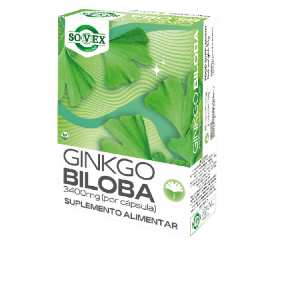 Ginkgo Biloba 3400mg - 60 cápsulas - Sovex