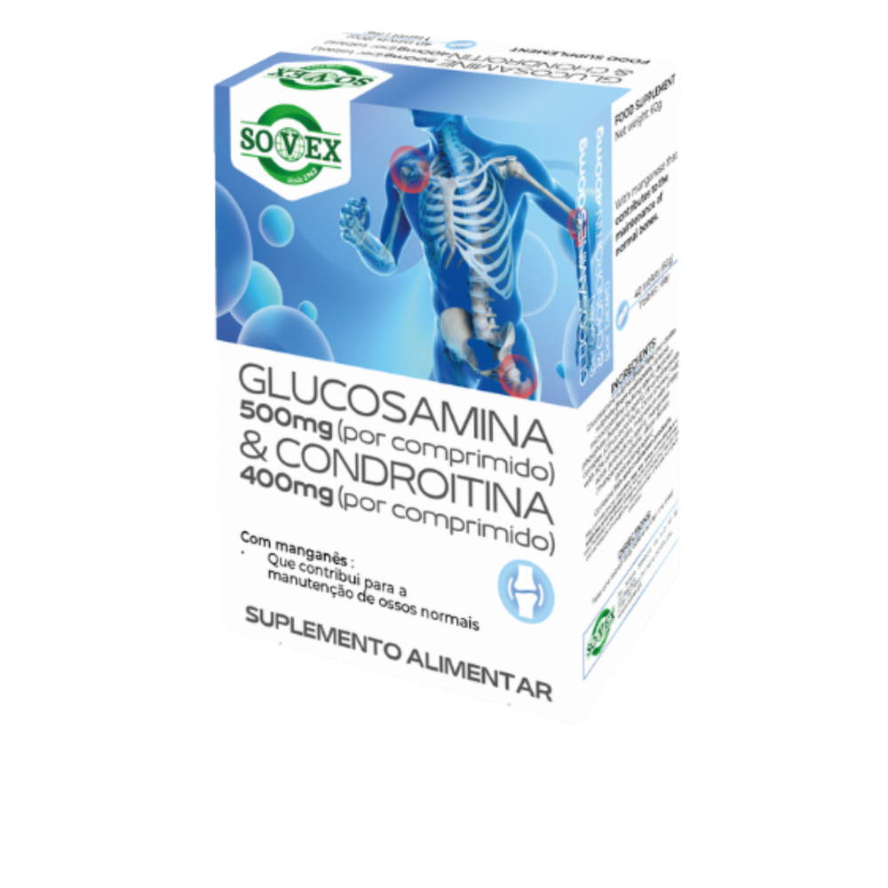 Glucosamina 500 mg & Condroitina 400 mg - 40 comprimidos - Sovex