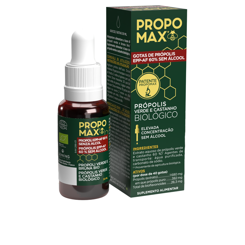 Gotas de Própolis EPP-AF 60% Sem Álcool - 30ml - Própomax