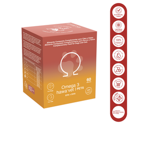 Hawa Vet - Ómega 3 (EPA+DHA) - Pets - 60 cápsulas