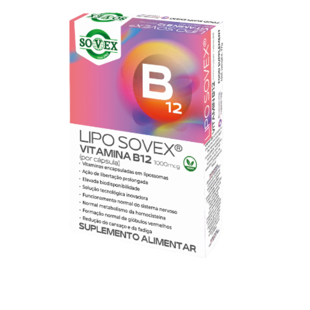 Lipo Sovex Vitamina B12 1000mcg - 30 cápsulas - Sovex