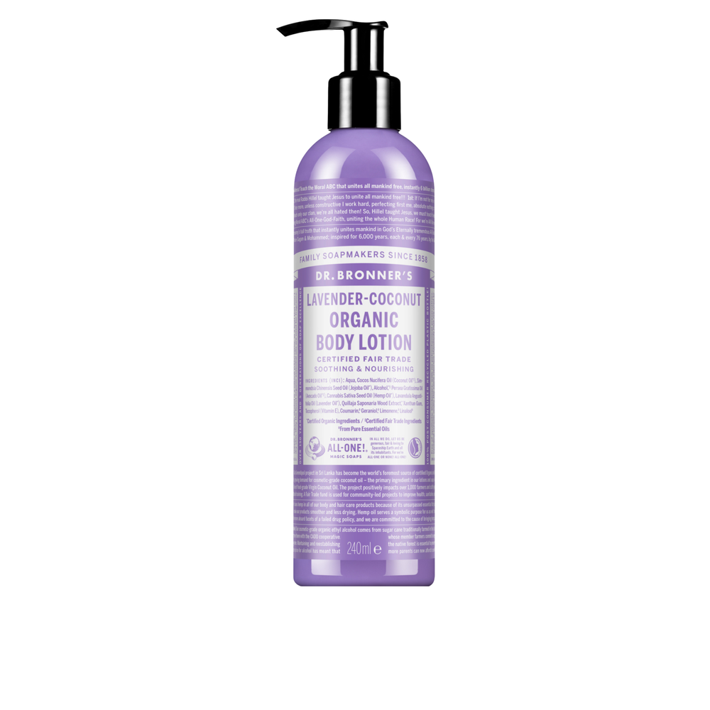 Loção Corporal Hidratante Biológica - Lavanda e Coco - 240 ml - Dr. Bronner’s