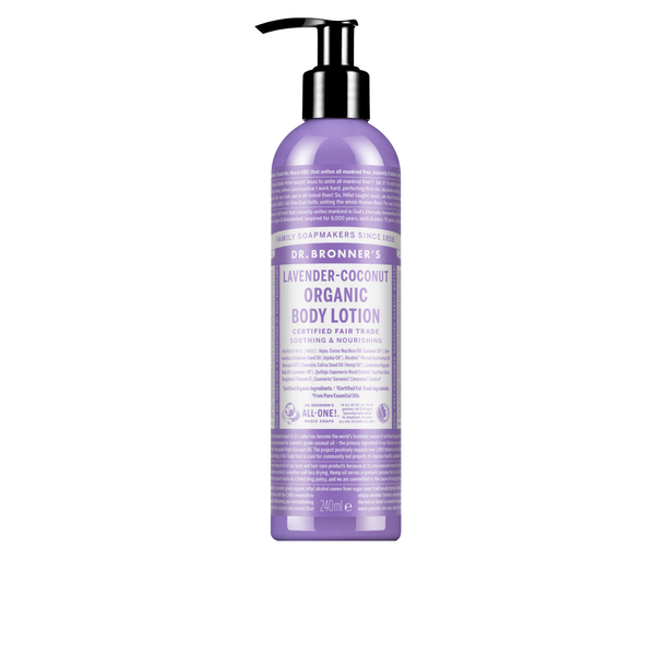 Loção Corporal Hidratante Biológica - Lavanda e Coco - 240 ml - Dr. Bronner’s