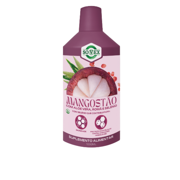 Mangostão com Aloé Vera, Romã e Selénio - 1000ml - Sovex