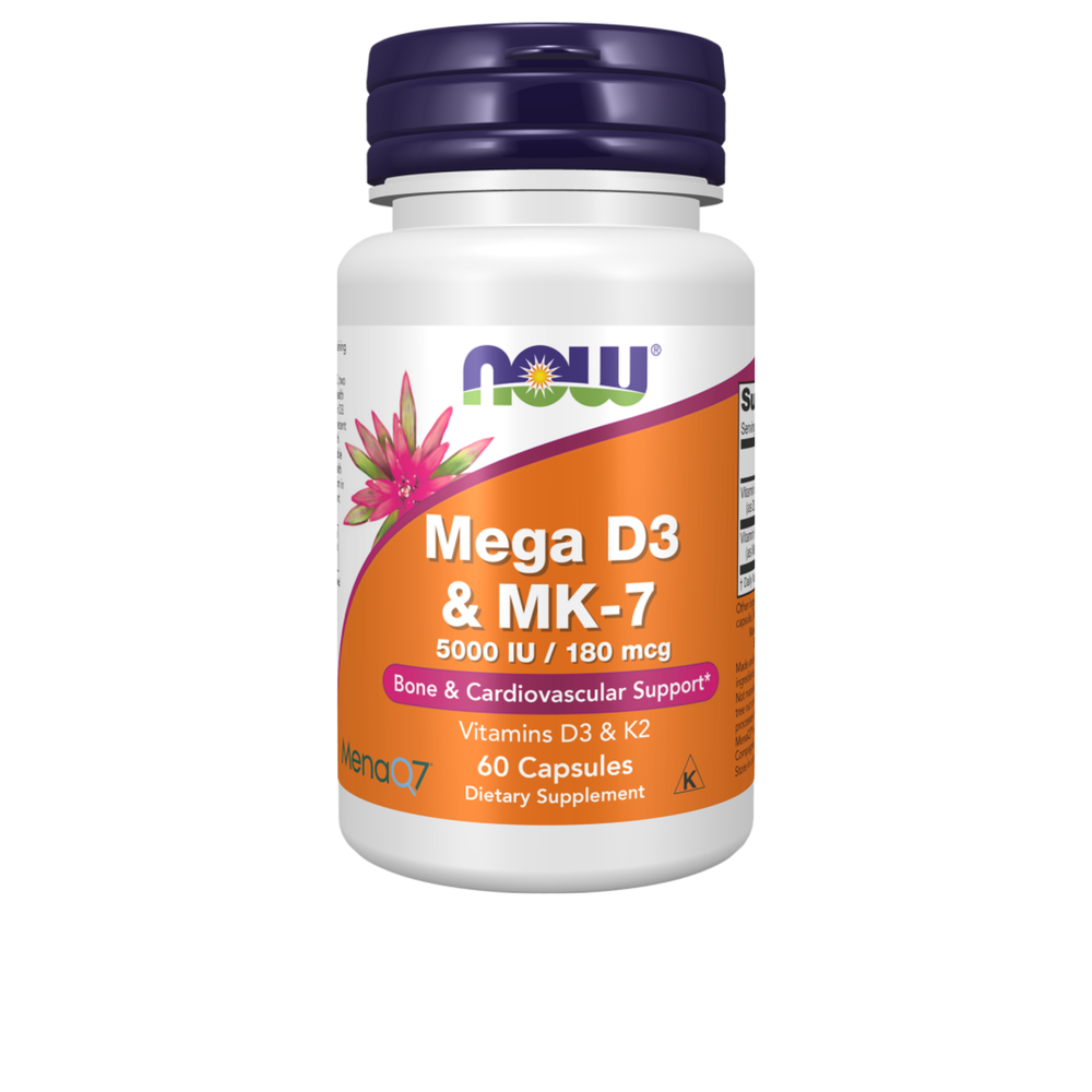 Mega D3 & MK-7 - 60 cápsulas - Now
