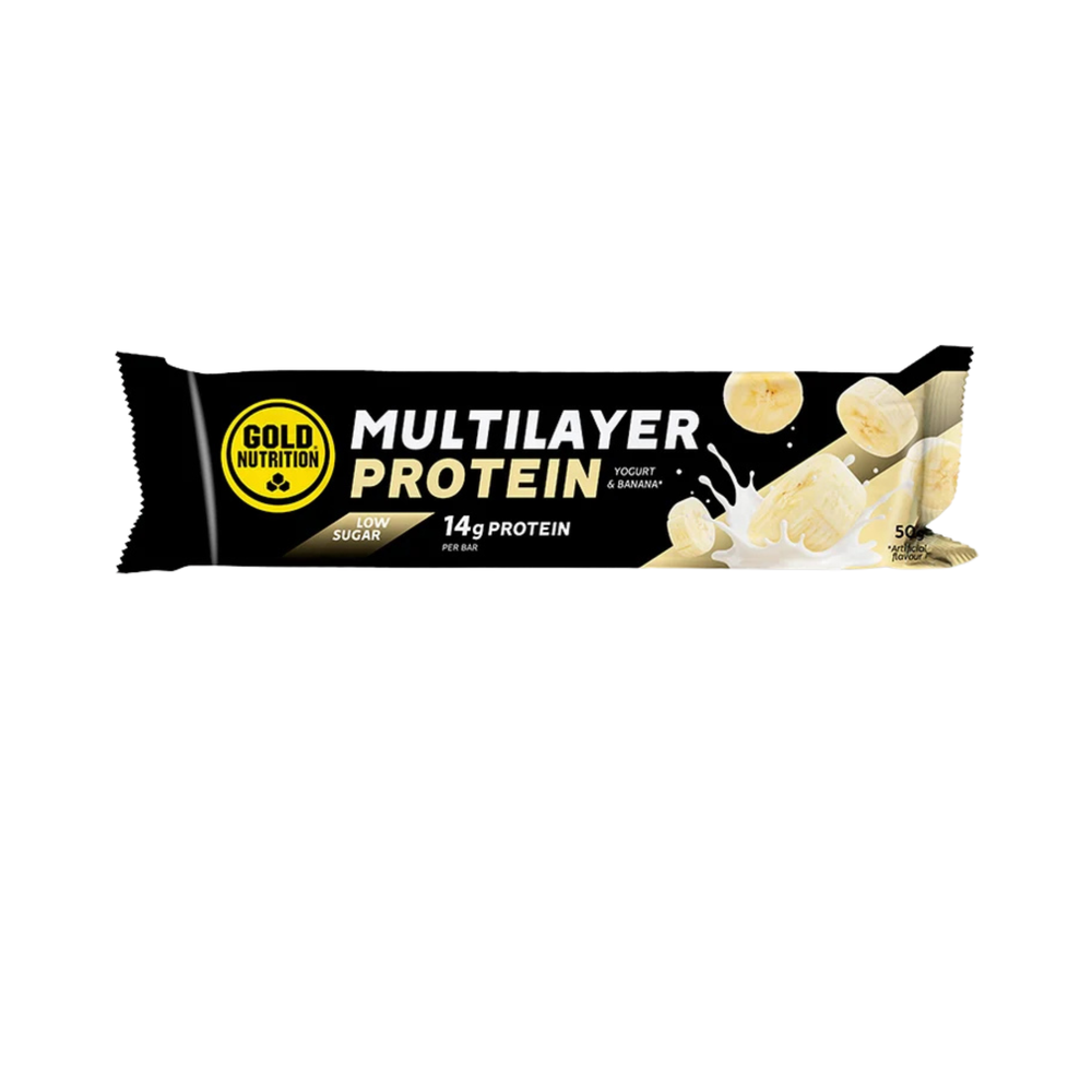 Multilayer Bar Low Sugar - 50 g - Banana e Iogurte - GoldNutrition
