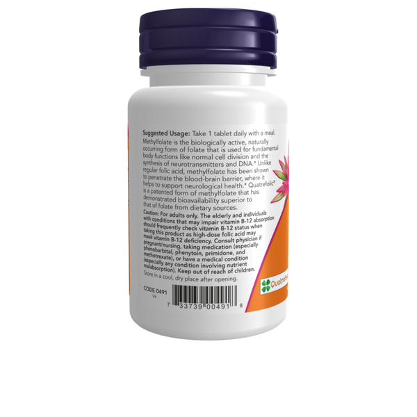 Methyl Folate - 1000 mcg - 90 comprimidos - Now