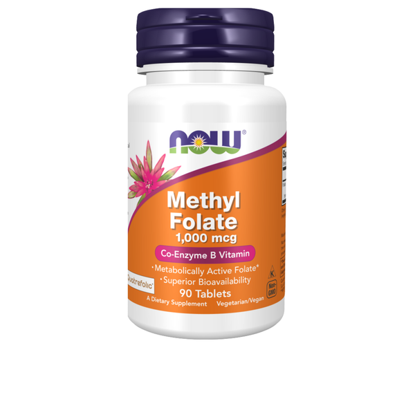 Methyl Folate - 1000 mcg - 90 comprimidos - Now