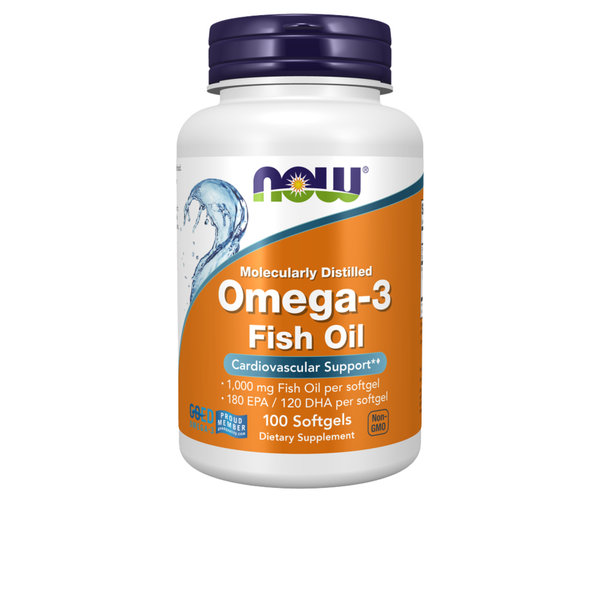 Omega-3 Fish Oil - 100 cápsulas moles - Now