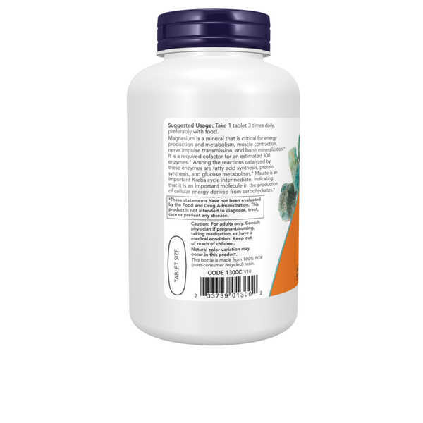 Magnesium Malate - 1000 mg - 180 comprimidos - Now