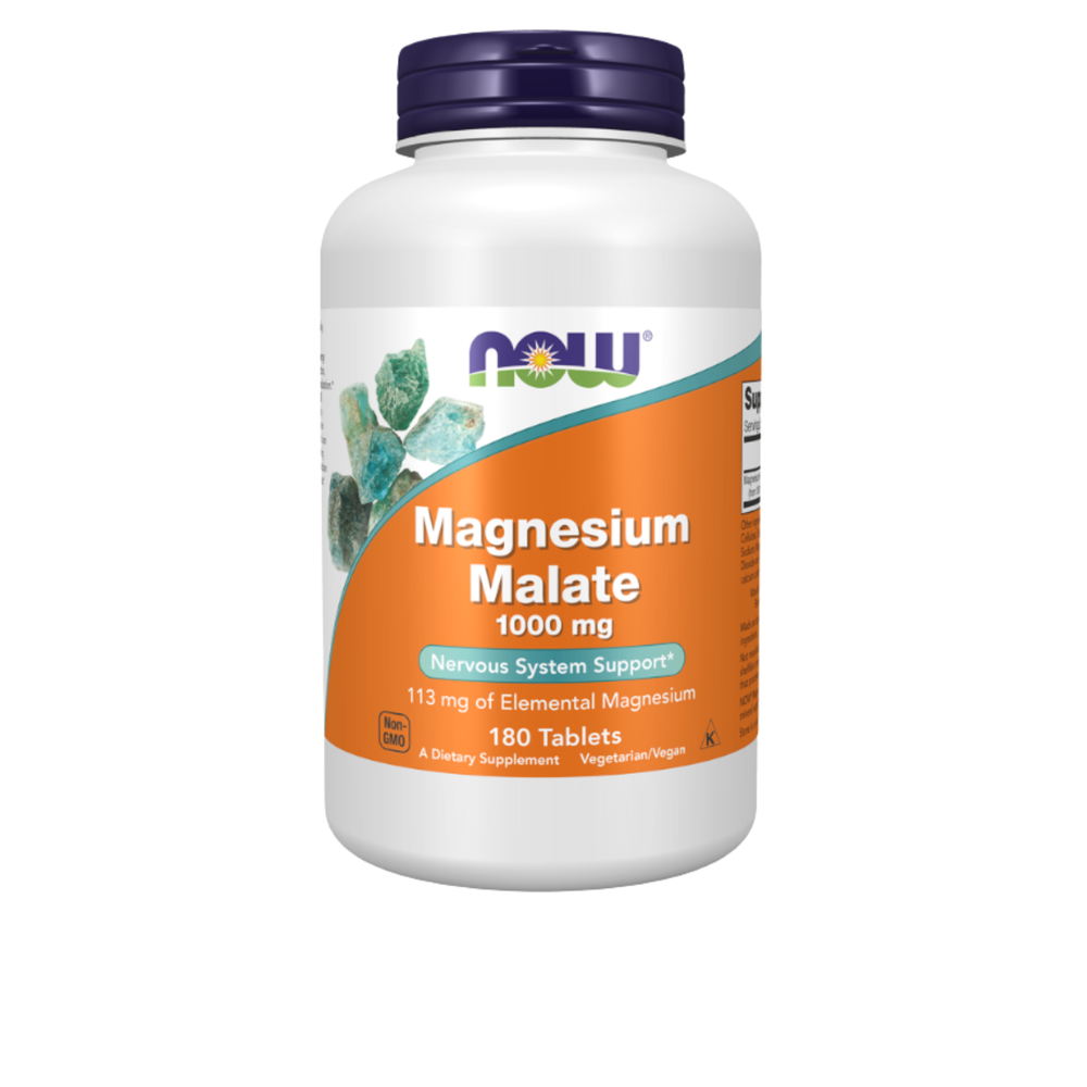 Magnesium Malate - 1000 mg - 180 comprimidos - Now