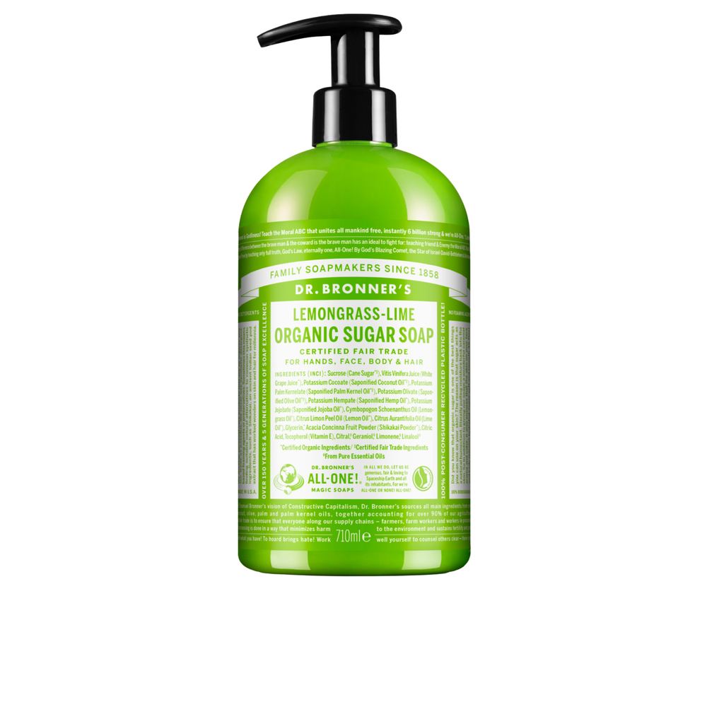 Sabonete Líquido Biológico de Açúcar - Erva-príncipe e Lima - 710 ml - Dr. Bronner’s