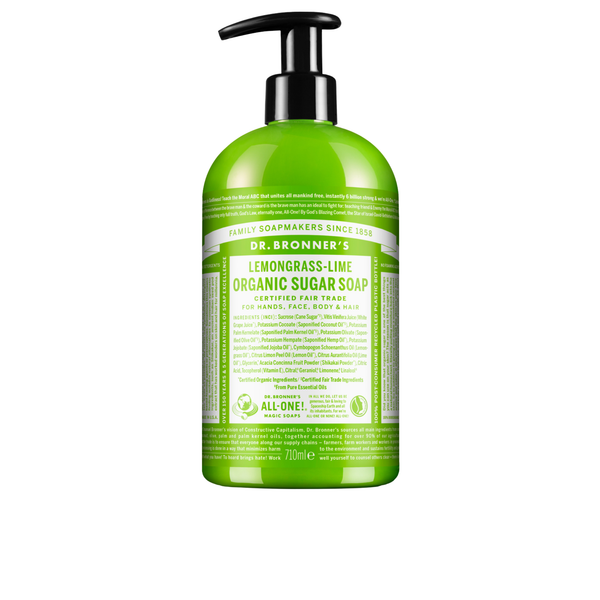 Sabonete Líquido Biológico de Açúcar - Erva-príncipe e Lima - 710 ml - Dr. Bronner’s