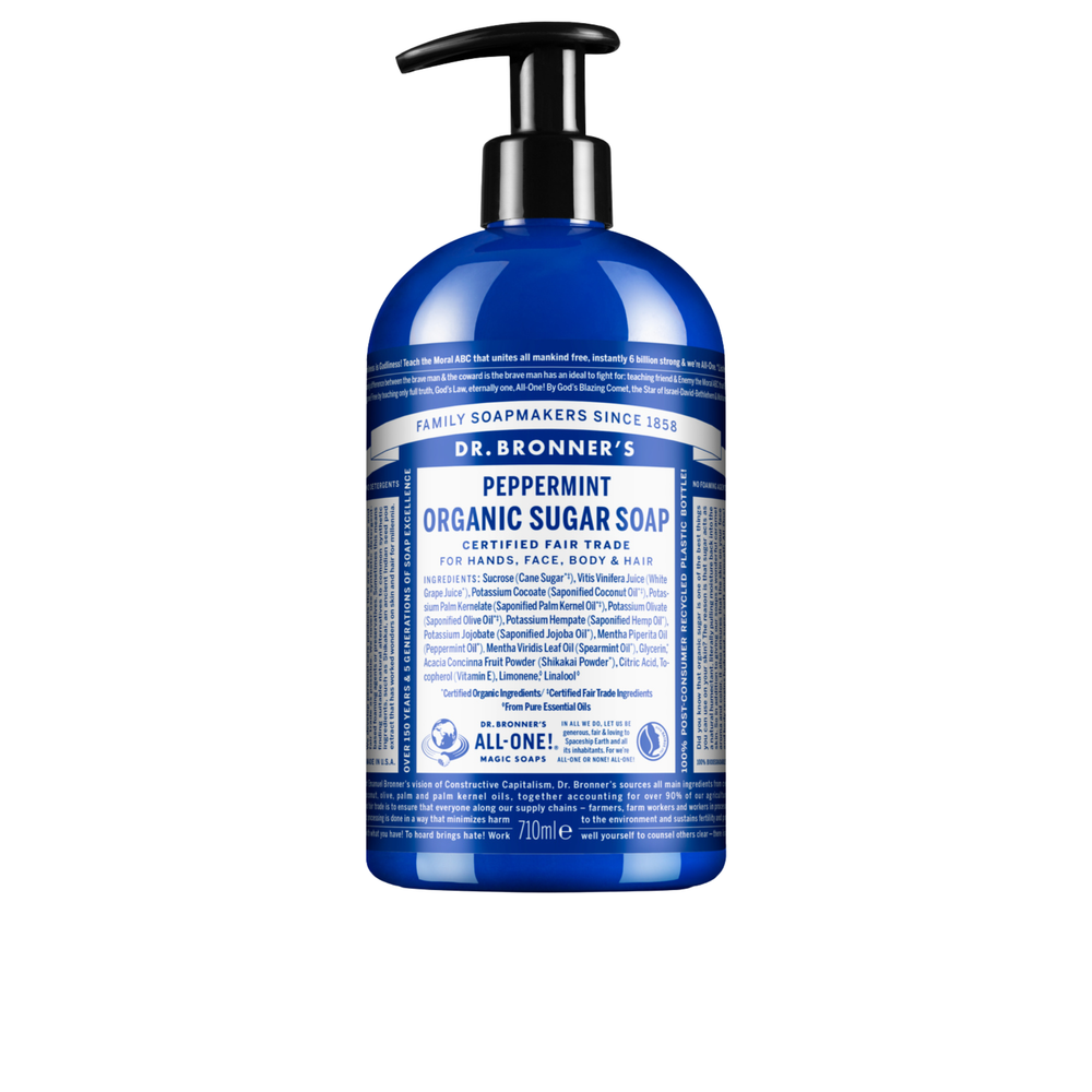 Sabonete Líquido Biológico de Açúcar - Hortelã-Pimenta - 710 ml - Dr. Bronner’s