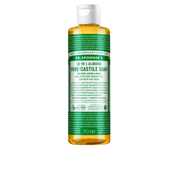 Organic Liquid Castile Soap - Almond - 240 ml
