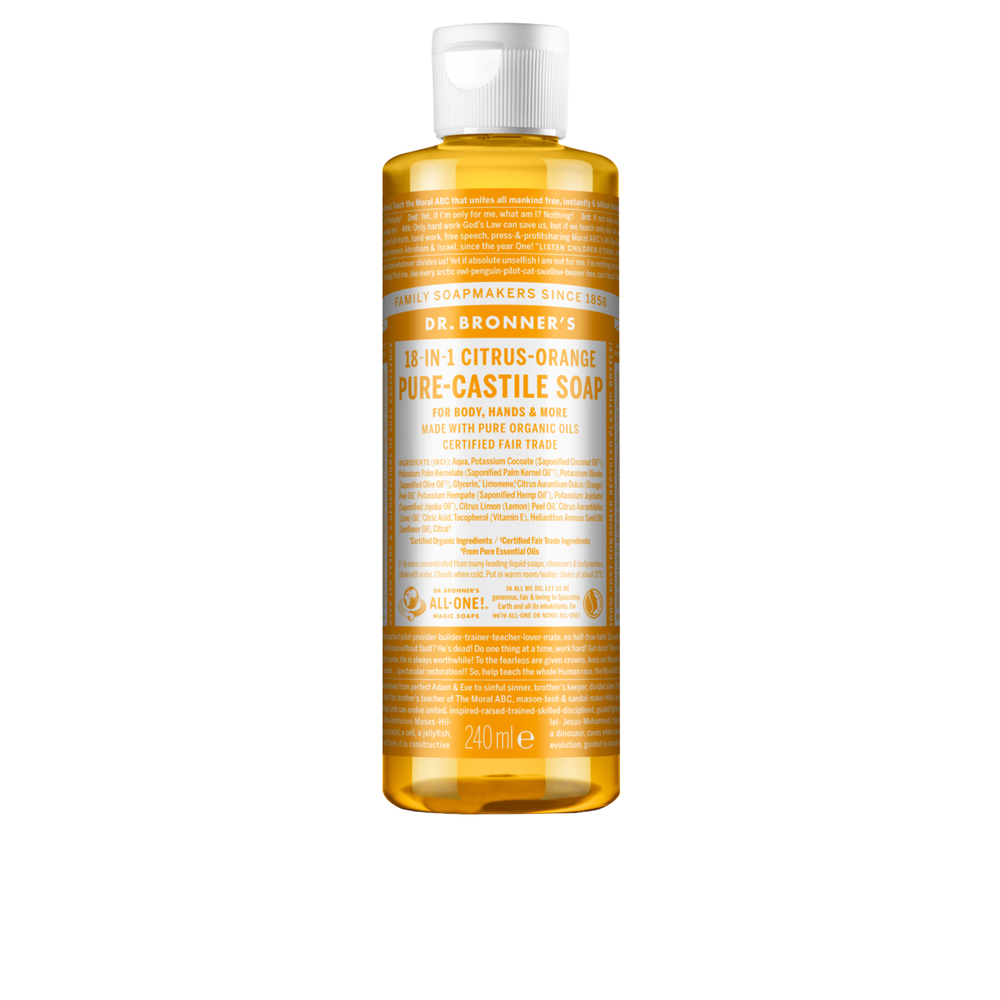 Sabonete Líquido Biológico De Castela - Citrus-Orange - 240 ml - Dr. Bronner’s