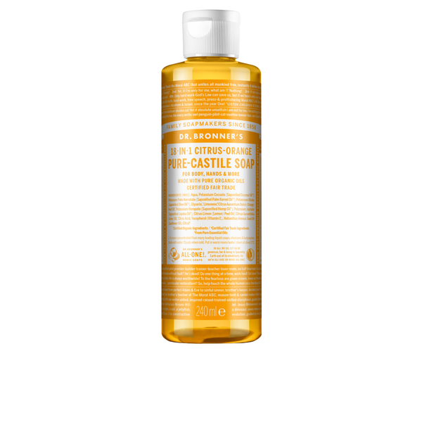 Sabonete Líquido Biológico De Castela - Citrus-Orange - 240 ml - Dr. Bronner’s