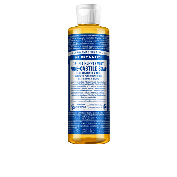 Sabonete Líquido Biológico De Castela - Hortelã-Pimenta - 240 ml - Dr. Bronner's