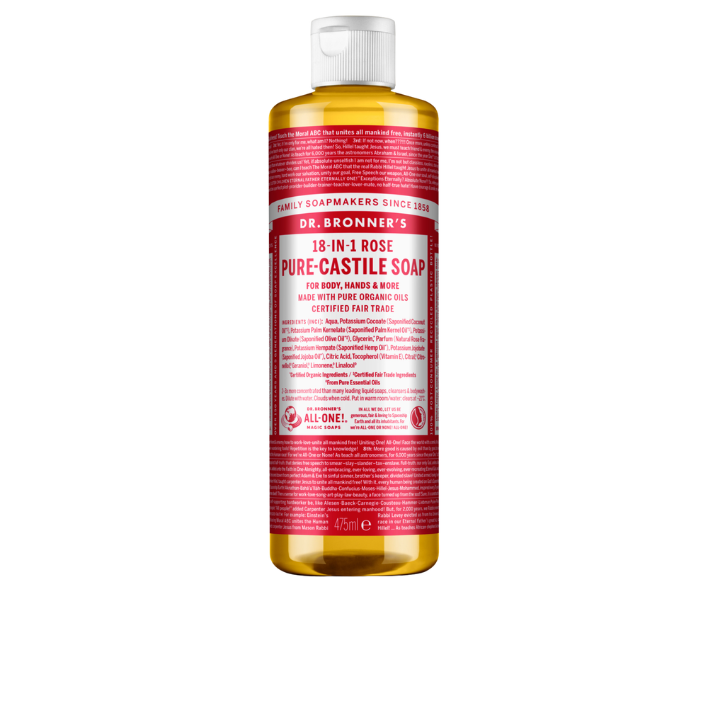 Sabonete Líquido Biológico De Castela - Rosa - 475 ml - Dr. Bronner’s