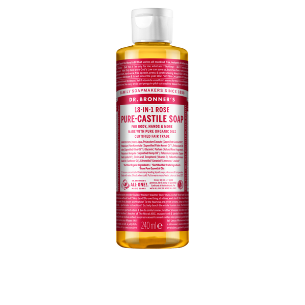 Organic Liquid Castile Soap - Rose - 240 ml