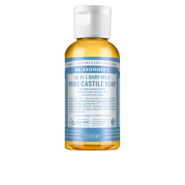 Sabonete Líquido Biológico De Castela - Soft Baby - 60 ml - Dr. Bronner’s