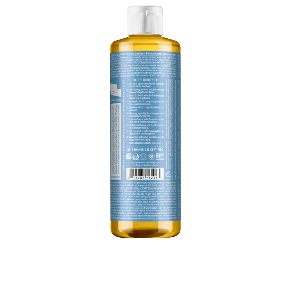 Sabonete Líquido Biológico De Castela - Soft Baby - 475 ml - Dr. Bronner's