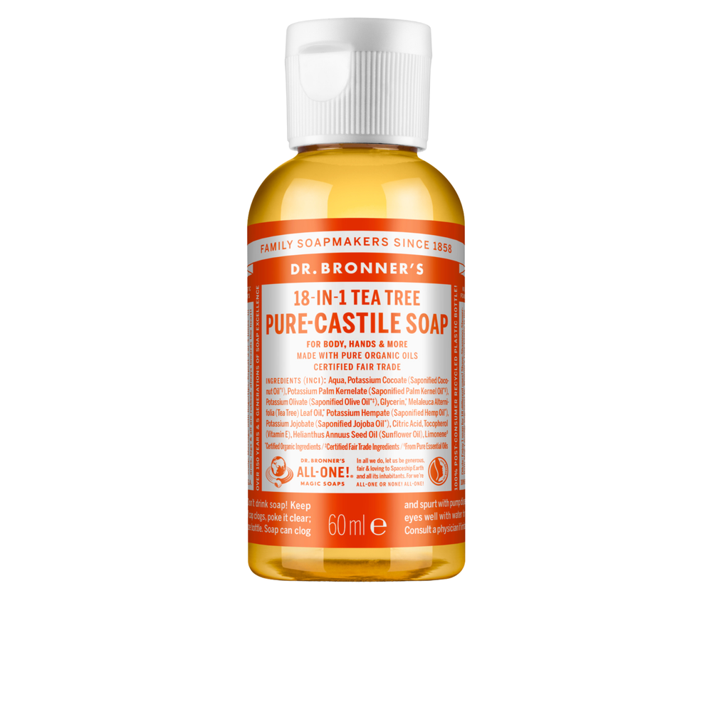 Sabonete Líquido Biológico De Castela - Árvore-do-chá (Tea Tree) - 60 ml - Dr. Bronner’s