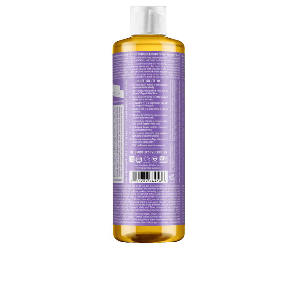 Sabonete Líquido Biológico De Castela - Lavanda - 475 ml - Dr. Bronner’s