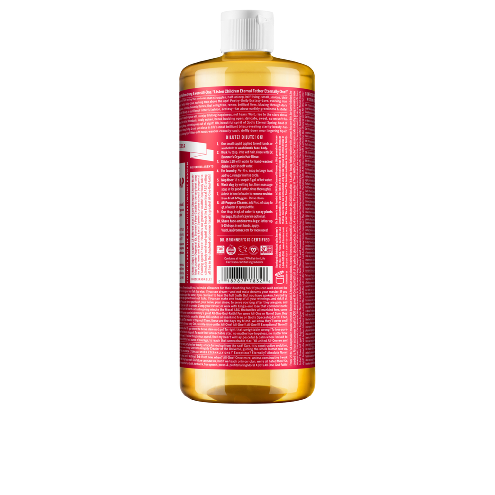 Sabonete Líquido Biológico De Castela - Rosa - 945 ml - Dr. Bronner’s