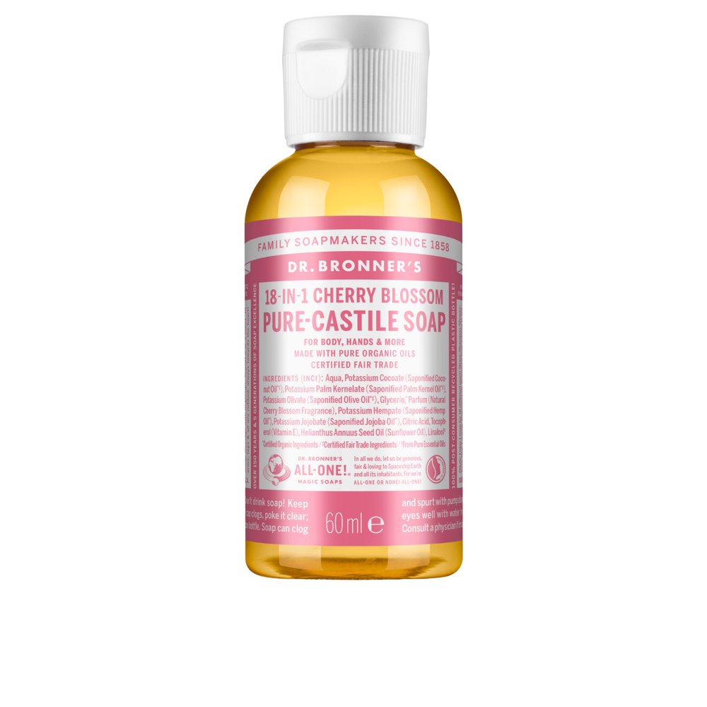 Sabonete Líquido Biológico De Castela - Flor de Cerejeira - 60 ml - Dr. Bronner's