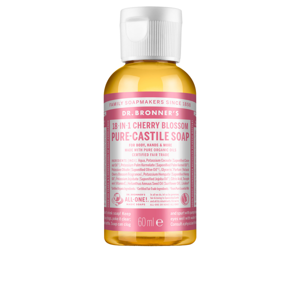 Sabonete Líquido Biológico De Castela - Flor de Cerejeira - 60 ml - Dr. Bronner's
