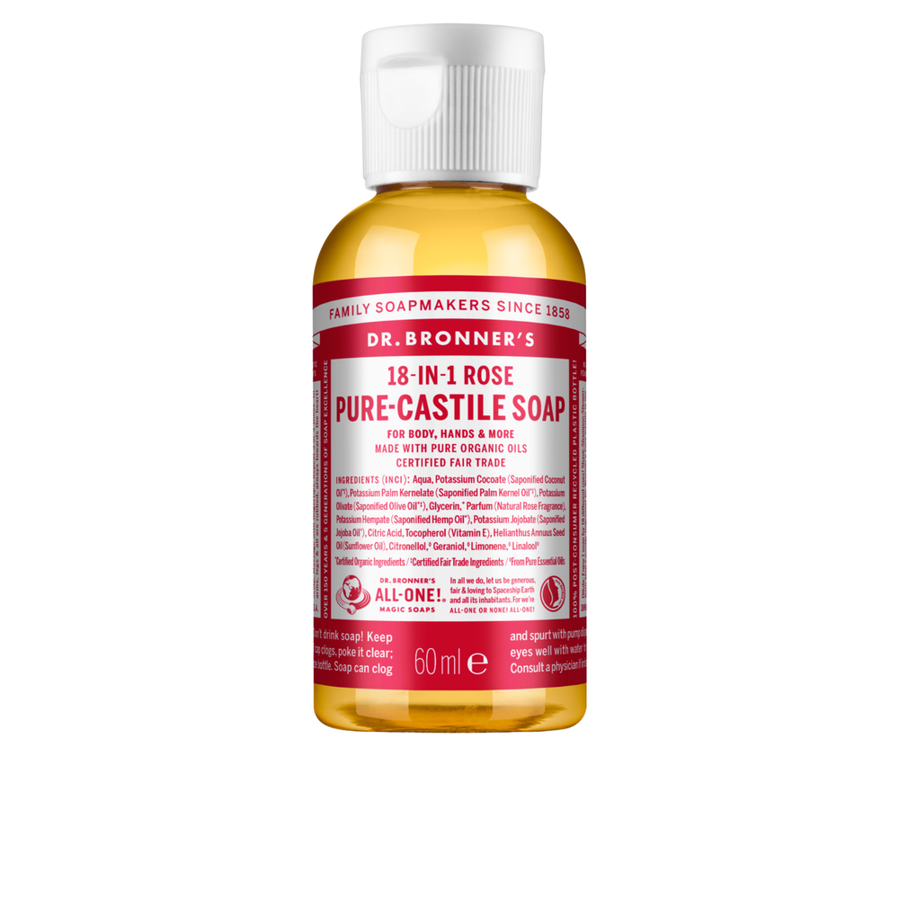 Sabonete Líquido Biológico De Castela - Rosa - 60 ml - Dr. Bronner's