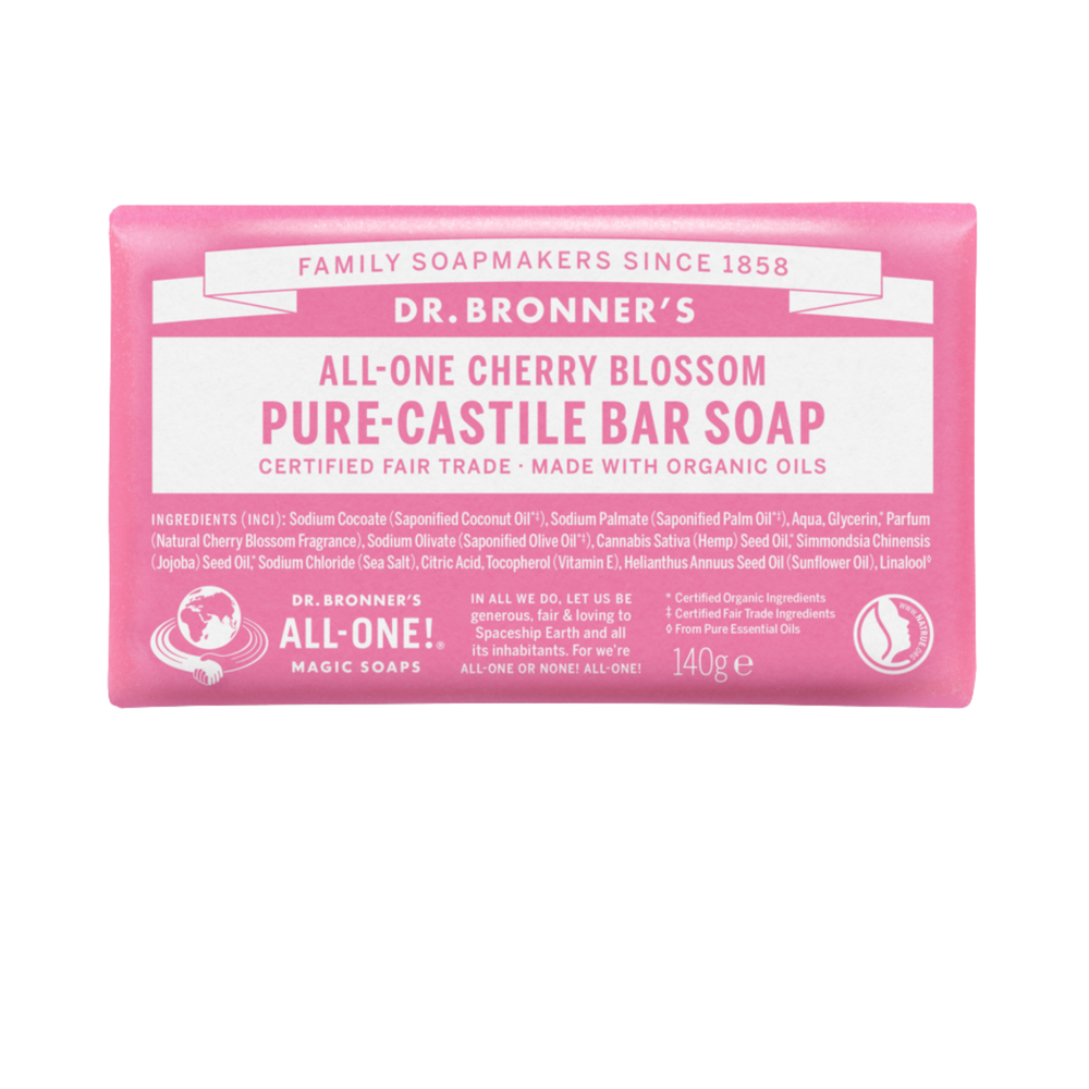 Sabonete Biológico de Castela - Flor de Cerejeira - 140 g - Dr. Bronner’s