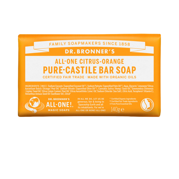 Sabonete Biológico de Castela - Citrinos - 140 g - Dr. Bronner's