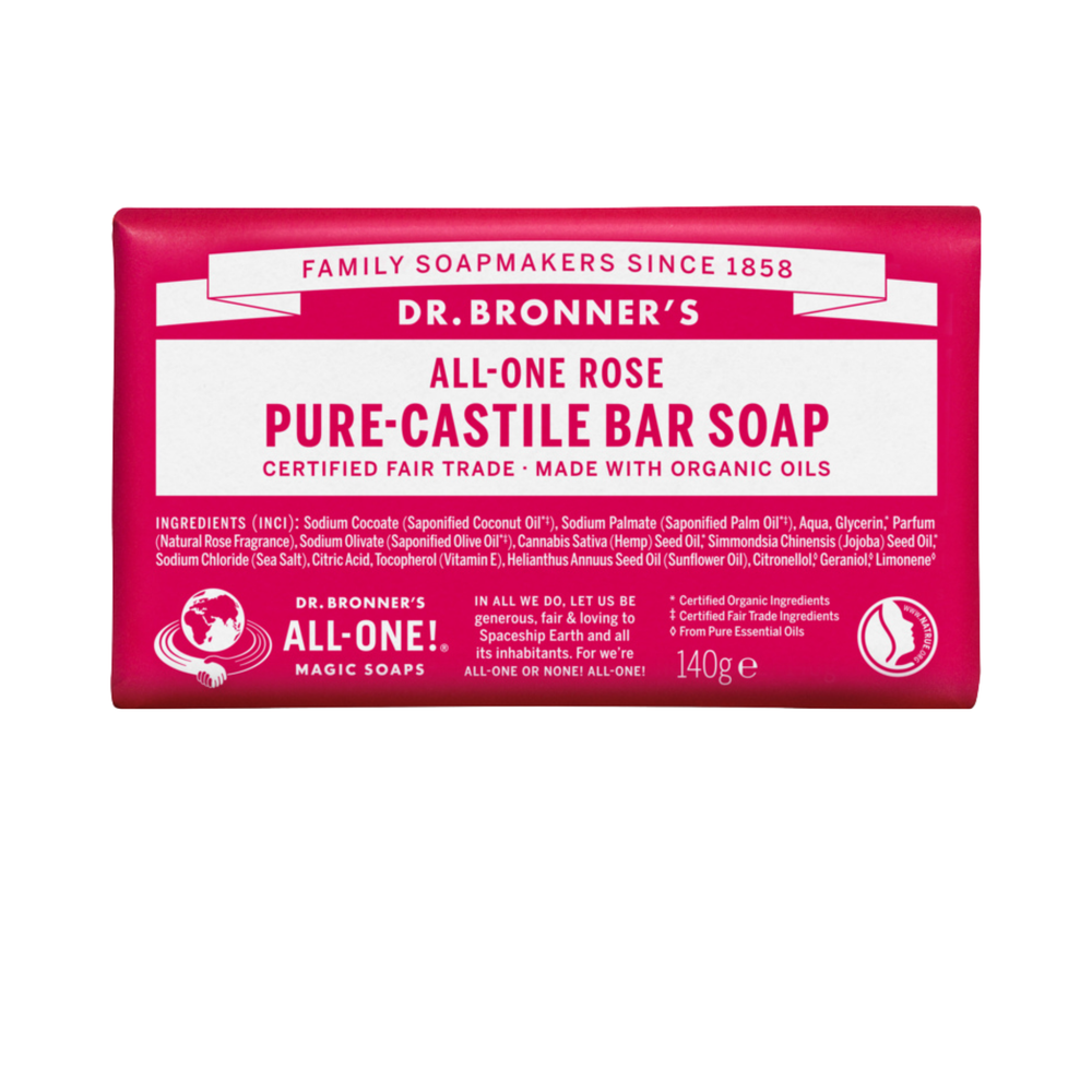 Sabonete Biológico de Castela - Rosa - 140 g - Dr. Bronner's